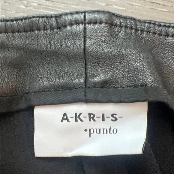 AKRIS PUNTO Fancy Leather Skinny Pants Size 6 BLACK - Picture 8 of 14